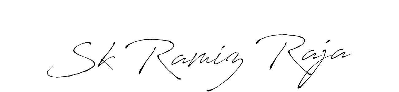 How to make Sk Ramiz Raja name signature. Use Antro_Vectra style for creating short signs online. This is the latest handwritten sign. Sk Ramiz Raja signature style 6 images and pictures png