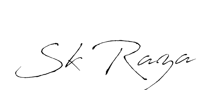 How to make Sk Raza name signature. Use Antro_Vectra style for creating short signs online. This is the latest handwritten sign. Sk Raza signature style 6 images and pictures png