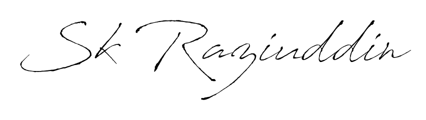 An effortless, minimalist signature concept for Sk Raziuddin using Antro_Vectra design. Clean lines that look great on any document. Sk Raziuddin signature style 6 images and pictures png