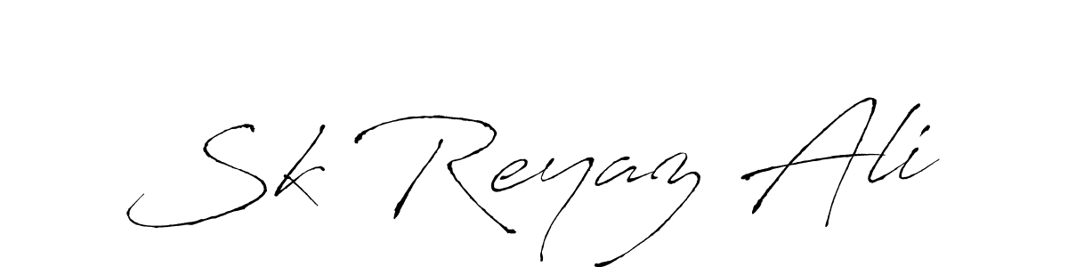 How to make Sk Reyaz Ali name signature. Use Antro_Vectra style for creating short signs online. This is the latest handwritten sign. Sk Reyaz Ali signature style 6 images and pictures png