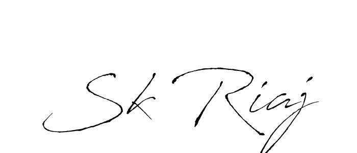 Antro_Vectra is a professional signature style that is perfect for those who want to add a touch of class to their signature. It is also a great choice for those who want to make their signature more unique. Get Sk Riaj name to fancy signature for free. Sk Riaj signature style 6 images and pictures png