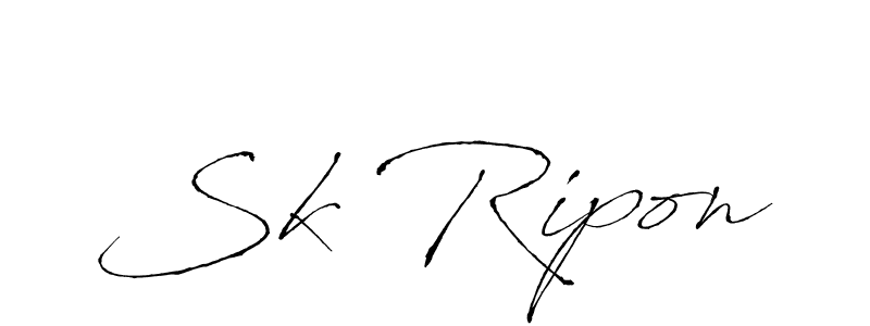 Make a beautiful signature design for name Sk Ripon. With this signature (Antro_Vectra) style, you can create a handwritten signature for free. Sk Ripon signature style 6 images and pictures png