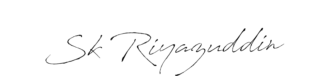 Create a beautiful signature design for name Sk Riyazuddin. With this signature (Antro_Vectra) fonts, you can make a handwritten signature for free. Sk Riyazuddin signature style 6 images and pictures png