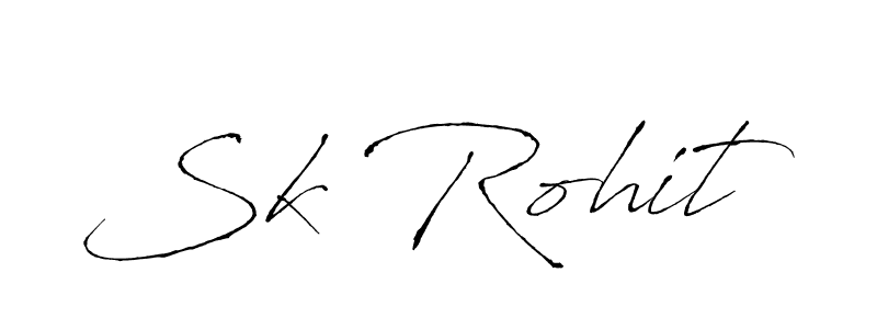 How to make Sk Rohit name signature. Use Antro_Vectra style for creating short signs online. This is the latest handwritten sign. Sk Rohit signature style 6 images and pictures png