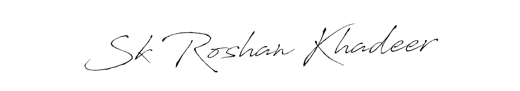 Use a signature maker to create a handwritten signature online. With this signature software, you can design (Antro_Vectra) your own signature for name Sk Roshan Khadeer. Sk Roshan Khadeer signature style 6 images and pictures png