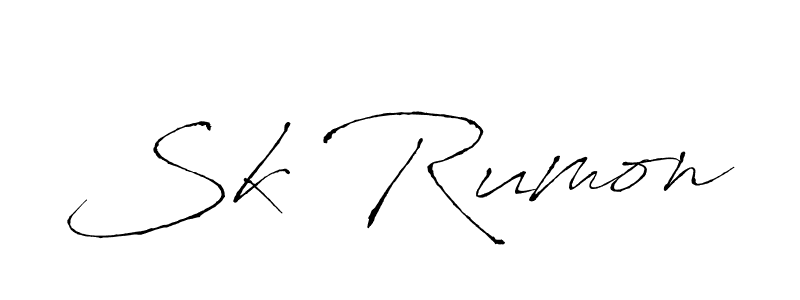 Create a beautiful signature design for name Sk Rumon. With this signature (Antro_Vectra) fonts, you can make a handwritten signature for free. Sk Rumon signature style 6 images and pictures png