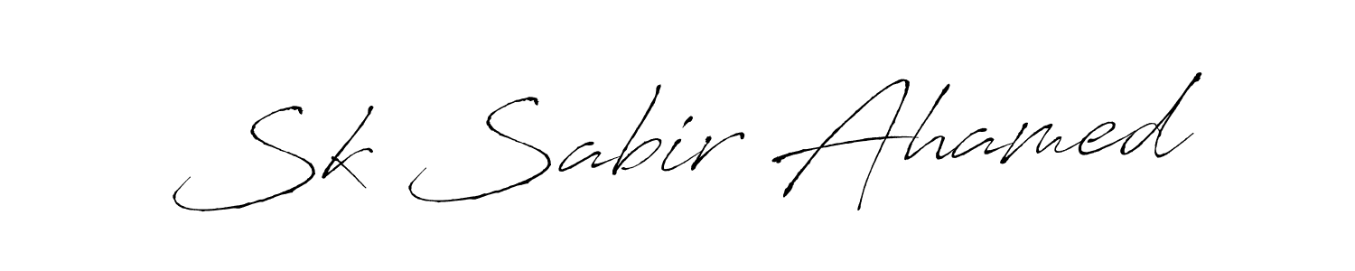 Create a beautiful signature design for name Sk Sabir Ahamed. With this signature (Antro_Vectra) fonts, you can make a handwritten signature for free. Sk Sabir Ahamed signature style 6 images and pictures png