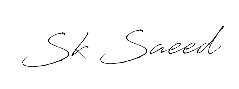 Use a signature maker to create a handwritten signature online. With this signature software, you can design (Antro_Vectra) your own signature for name Sk Saeed. Sk Saeed signature style 6 images and pictures png