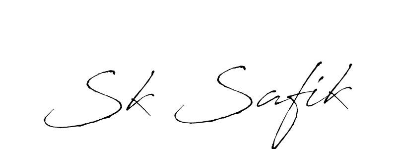 How to make Sk Safik signature? Antro_Vectra is a professional autograph style. Create handwritten signature for Sk Safik name. Sk Safik signature style 6 images and pictures png