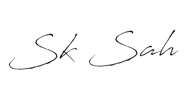 if you are searching for the best signature style for your name Sk Sah. so please give up your signature search. here we have designed multiple signature styles  using Antro_Vectra. Sk Sah signature style 6 images and pictures png