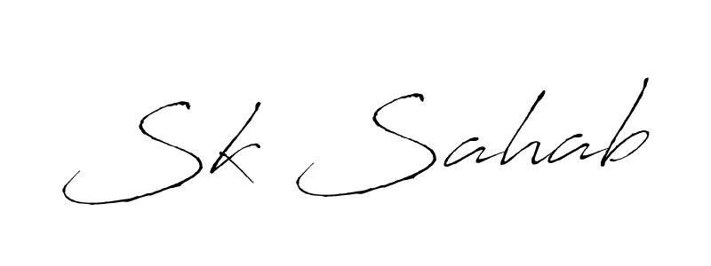 Sk Sahab stylish signature style. Best Handwritten Sign (Antro_Vectra) for my name. Handwritten Signature Collection Ideas for my name Sk Sahab. Sk Sahab signature style 6 images and pictures png