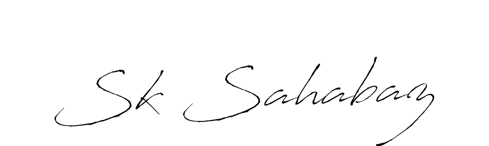 Make a beautiful signature design for name Sk Sahabaz. With this signature (Antro_Vectra) style, you can create a handwritten signature for free. Sk Sahabaz signature style 6 images and pictures png