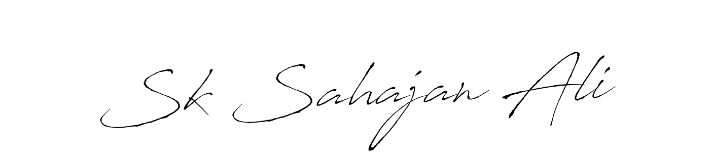 Make a beautiful signature design for name Sk Sahajan Ali. With this signature (Antro_Vectra) style, you can create a handwritten signature for free. Sk Sahajan Ali signature style 6 images and pictures png