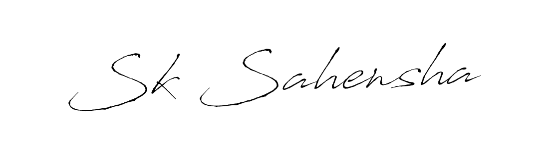 Make a beautiful signature design for name Sk Sahensha. With this signature (Antro_Vectra) style, you can create a handwritten signature for free. Sk Sahensha signature style 6 images and pictures png