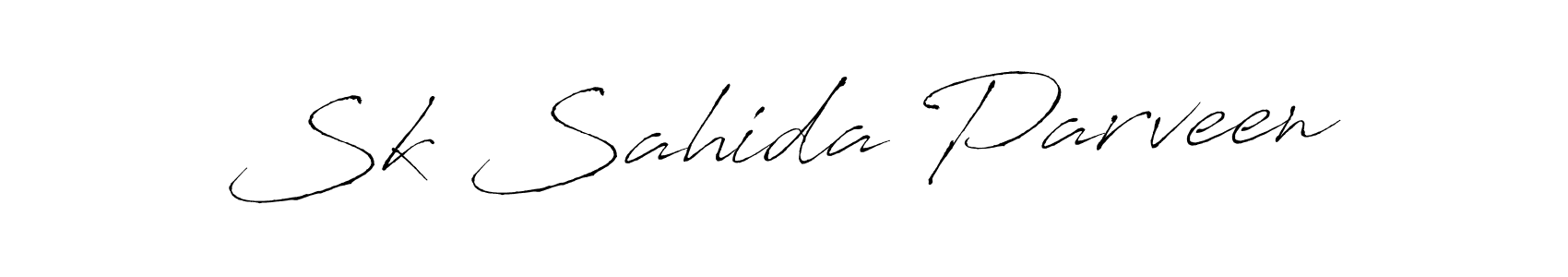 Create a beautiful signature design for name Sk Sahida Parveen. With this signature (Antro_Vectra) fonts, you can make a handwritten signature for free. Sk Sahida Parveen signature style 6 images and pictures png