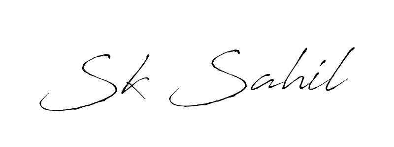Sk Sahil stylish signature style. Best Handwritten Sign (Antro_Vectra) for my name. Handwritten Signature Collection Ideas for my name Sk Sahil. Sk Sahil signature style 6 images and pictures png