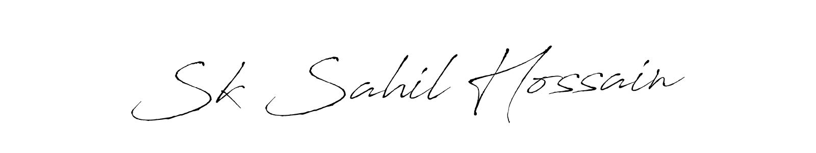 Make a beautiful signature design for name Sk Sahil Hossain. With this signature (Antro_Vectra) style, you can create a handwritten signature for free. Sk Sahil Hossain signature style 6 images and pictures png