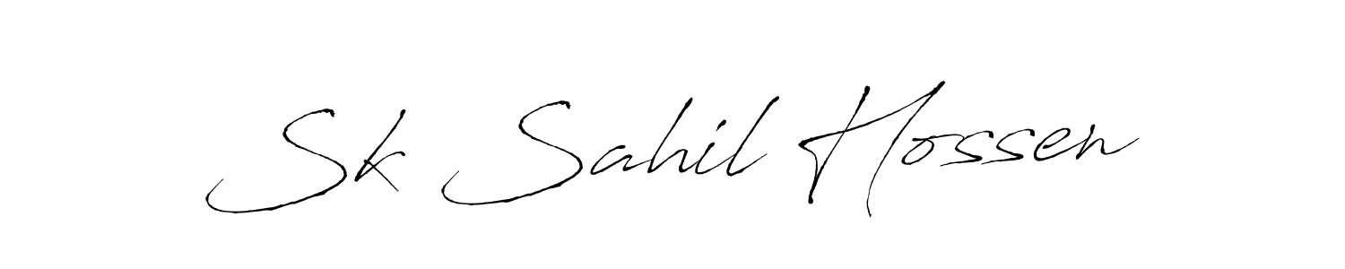 Create a beautiful signature design for name Sk Sahil Hossen. With this signature (Antro_Vectra) fonts, you can make a handwritten signature for free. Sk Sahil Hossen signature style 6 images and pictures png
