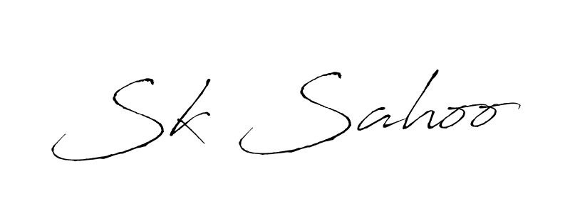 Design your own signature with our free online signature maker. With this signature software, you can create a handwritten (Antro_Vectra) signature for name Sk Sahoo. Sk Sahoo signature style 6 images and pictures png