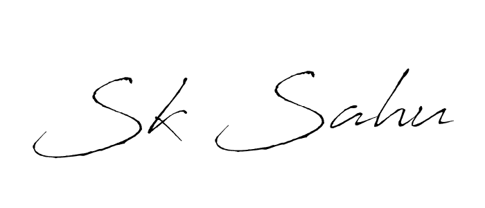 How to make Sk Sahu name signature. Use Antro_Vectra style for creating short signs online. This is the latest handwritten sign. Sk Sahu signature style 6 images and pictures png