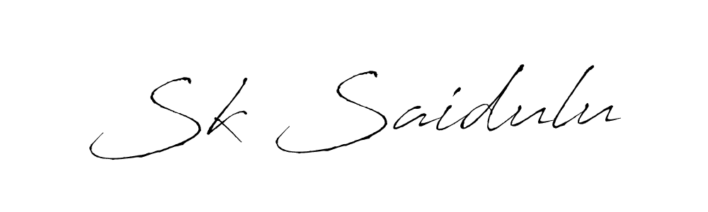 Make a beautiful signature design for name Sk Saidulu. With this signature (Antro_Vectra) style, you can create a handwritten signature for free. Sk Saidulu signature style 6 images and pictures png