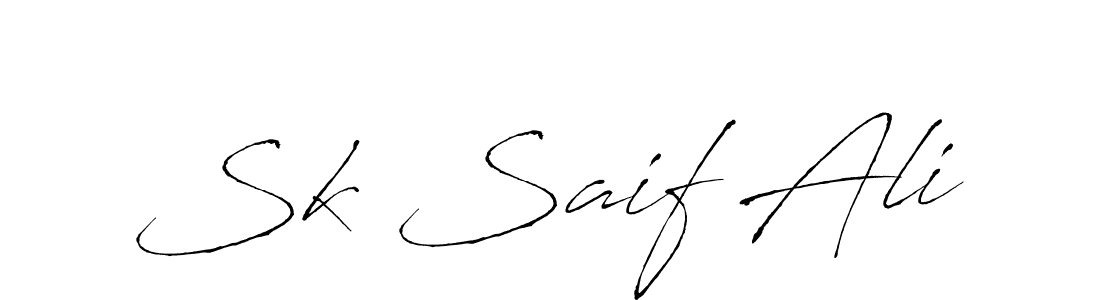 Sk Saif Ali stylish signature style. Best Handwritten Sign (Antro_Vectra) for my name. Handwritten Signature Collection Ideas for my name Sk Saif Ali. Sk Saif Ali signature style 6 images and pictures png