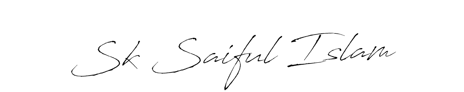 Design your own signature with our free online signature maker. With this signature software, you can create a handwritten (Antro_Vectra) signature for name Sk Saiful Islam. Sk Saiful Islam signature style 6 images and pictures png