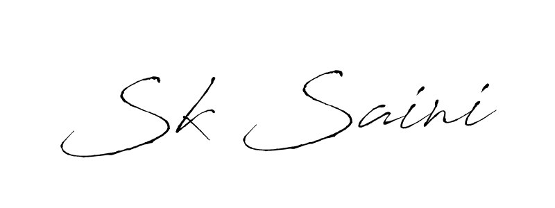 Sk Saini stylish signature style. Best Handwritten Sign (Antro_Vectra) for my name. Handwritten Signature Collection Ideas for my name Sk Saini. Sk Saini signature style 6 images and pictures png