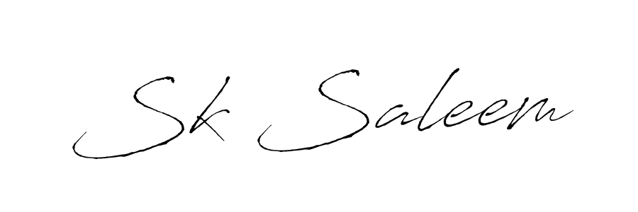 Use a signature maker to create a handwritten signature online. With this signature software, you can design (Antro_Vectra) your own signature for name Sk Saleem. Sk Saleem signature style 6 images and pictures png