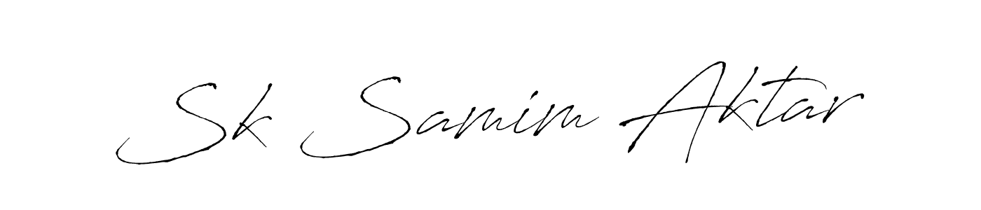 Antro_Vectra is a professional signature style that is perfect for those who want to add a touch of class to their signature. It is also a great choice for those who want to make their signature more unique. Get Sk Samim Aktar name to fancy signature for free. Sk Samim Aktar signature style 6 images and pictures png