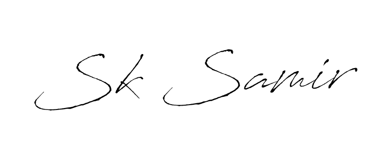 Antro_Vectra is a professional signature style that is perfect for those who want to add a touch of class to their signature. It is also a great choice for those who want to make their signature more unique. Get Sk Samir name to fancy signature for free. Sk Samir signature style 6 images and pictures png