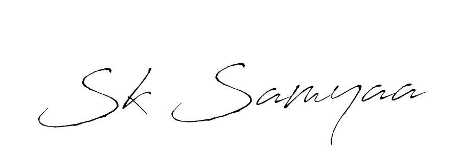 if you are searching for the best signature style for your name Sk Samyaa. so please give up your signature search. here we have designed multiple signature styles  using Antro_Vectra. Sk Samyaa signature style 6 images and pictures png
