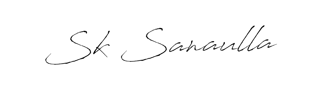 Make a beautiful signature design for name Sk Sanaulla. With this signature (Antro_Vectra) style, you can create a handwritten signature for free. Sk Sanaulla signature style 6 images and pictures png