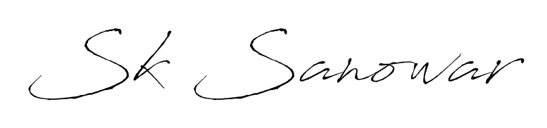 Practice writing Sk Sanowar with the flow of Antro_Vectra lettering. A fantastic source of inspiration for developing your personal signature style. Sk Sanowar signature style 6 images and pictures png