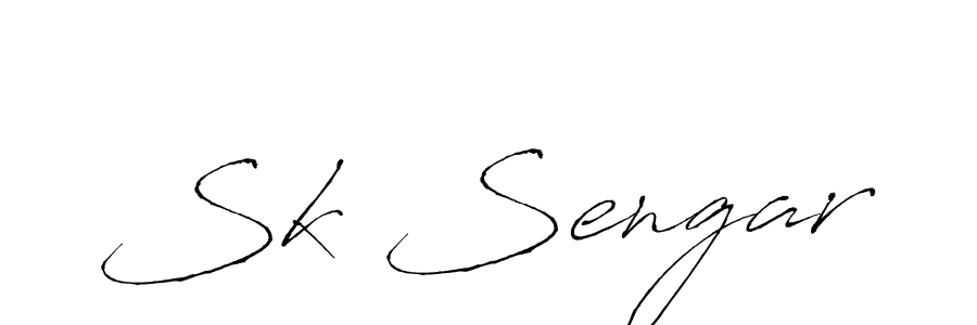 Create a beautiful signature design for name Sk Sengar. With this signature (Antro_Vectra) fonts, you can make a handwritten signature for free. Sk Sengar signature style 6 images and pictures png