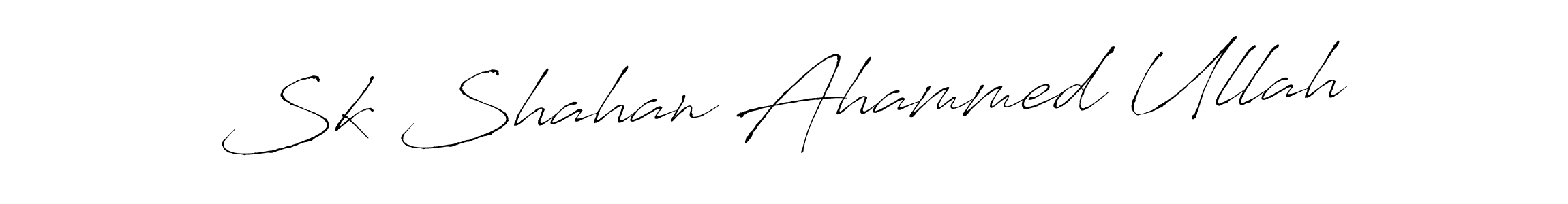 How to make Sk Shahan Ahammed Ullah signature? Antro_Vectra is a professional autograph style. Create handwritten signature for Sk Shahan Ahammed Ullah name. Sk Shahan Ahammed Ullah signature style 6 images and pictures png