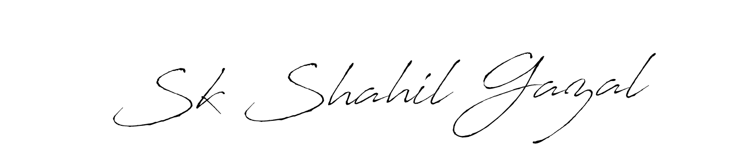 Create a beautiful signature design for name Sk Shahil Gazal. With this signature (Antro_Vectra) fonts, you can make a handwritten signature for free. Sk Shahil Gazal signature style 6 images and pictures png