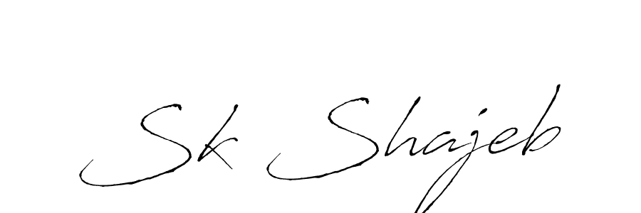 Make a beautiful signature design for name Sk Shajeb. With this signature (Antro_Vectra) style, you can create a handwritten signature for free. Sk Shajeb signature style 6 images and pictures png