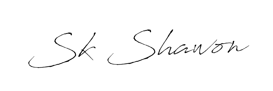 Create a beautiful signature design for name Sk Shawon. With this signature (Antro_Vectra) fonts, you can make a handwritten signature for free. Sk Shawon signature style 6 images and pictures png