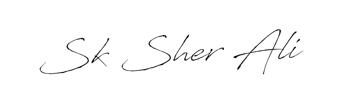 Also we have Sk Sher Ali name is the best signature style. Create professional handwritten signature collection using Antro_Vectra autograph style. Sk Sher Ali signature style 6 images and pictures png