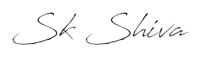 Also You can easily find your signature by using the search form. We will create Sk Shiva name handwritten signature images for you free of cost using Antro_Vectra sign style. Sk Shiva signature style 6 images and pictures png
