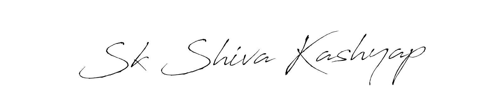 How to make Sk Shiva Kashyap name signature. Use Antro_Vectra style for creating short signs online. This is the latest handwritten sign. Sk Shiva Kashyap signature style 6 images and pictures png