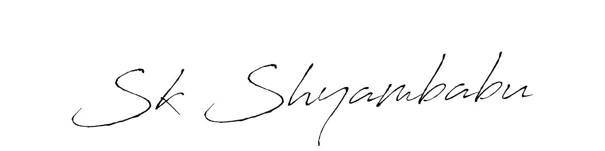 How to make Sk Shyambabu name signature. Use Antro_Vectra style for creating short signs online. This is the latest handwritten sign. Sk Shyambabu signature style 6 images and pictures png