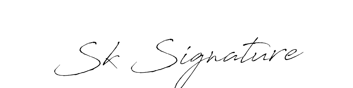 How to make Sk Signature name signature. Use Antro_Vectra style for creating short signs online. This is the latest handwritten sign. Sk Signature signature style 6 images and pictures png