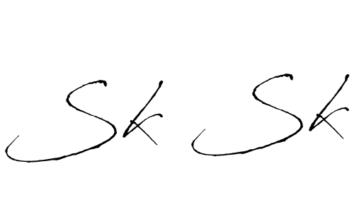 Also we have Sk Sk name is the best signature style. Create professional handwritten signature collection using Antro_Vectra autograph style. Sk Sk signature style 6 images and pictures png