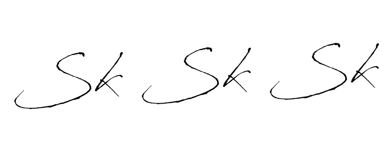 It looks lik you need a new signature style for name Sk Sk Sk. Design unique handwritten (Antro_Vectra) signature with our free signature maker in just a few clicks. Sk Sk Sk signature style 6 images and pictures png