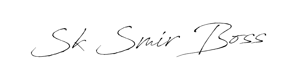 Similarly Antro_Vectra is the best handwritten signature design. Signature creator online .You can use it as an online autograph creator for name Sk Smir Boss. Sk Smir Boss signature style 6 images and pictures png