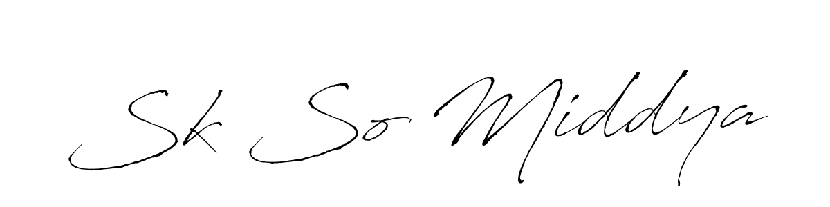 Sk So Middya stylish signature style. Best Handwritten Sign (Antro_Vectra) for my name. Handwritten Signature Collection Ideas for my name Sk So Middya. Sk So Middya signature style 6 images and pictures png