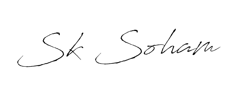 Make a beautiful signature design for name Sk Soham. With this signature (Antro_Vectra) style, you can create a handwritten signature for free. Sk Soham signature style 6 images and pictures png