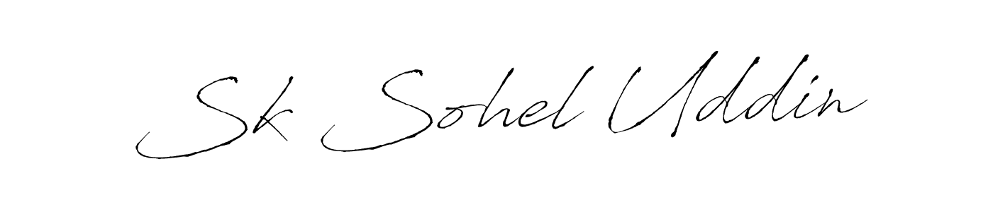 Create a beautiful signature design for name Sk Sohel Uddin. With this signature (Antro_Vectra) fonts, you can make a handwritten signature for free. Sk Sohel Uddin signature style 6 images and pictures png